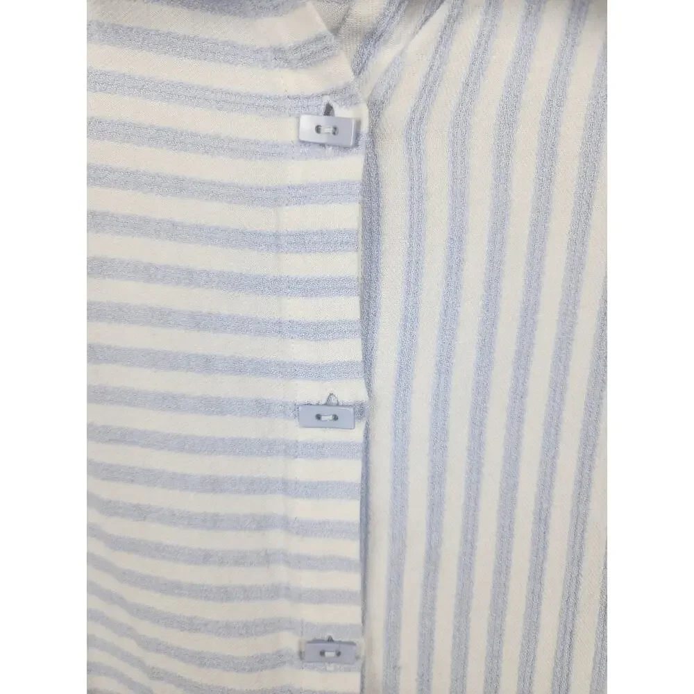 Soft surroundings Shirt Women 1X Striped Asymmetrical Hem button-up handkerchief